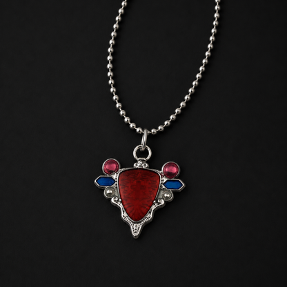 Collar Piedra roja de Aja