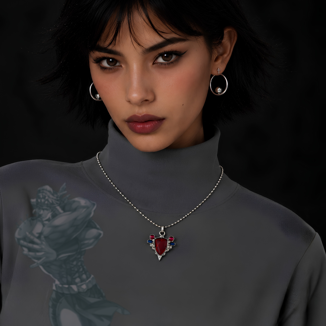 Collar Piedra roja de Aja